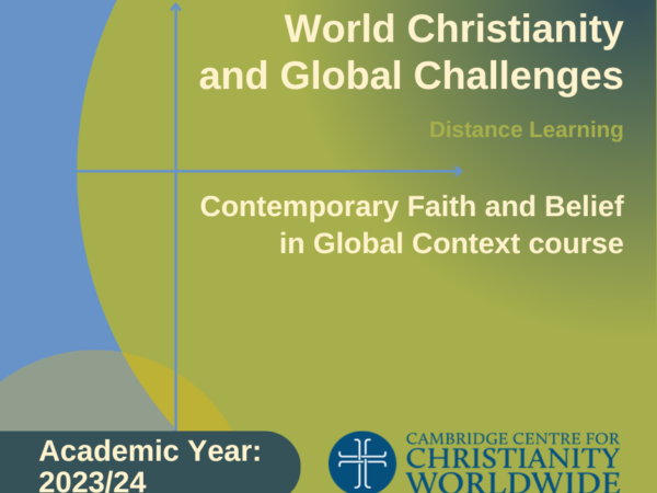 New module World Christianity and Global Challenges